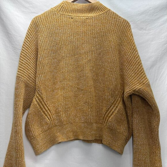 Kendall & Kylie Crewneck Pullover Sweater Heather Mustard Yellow Size Large - Picture 2 of 9